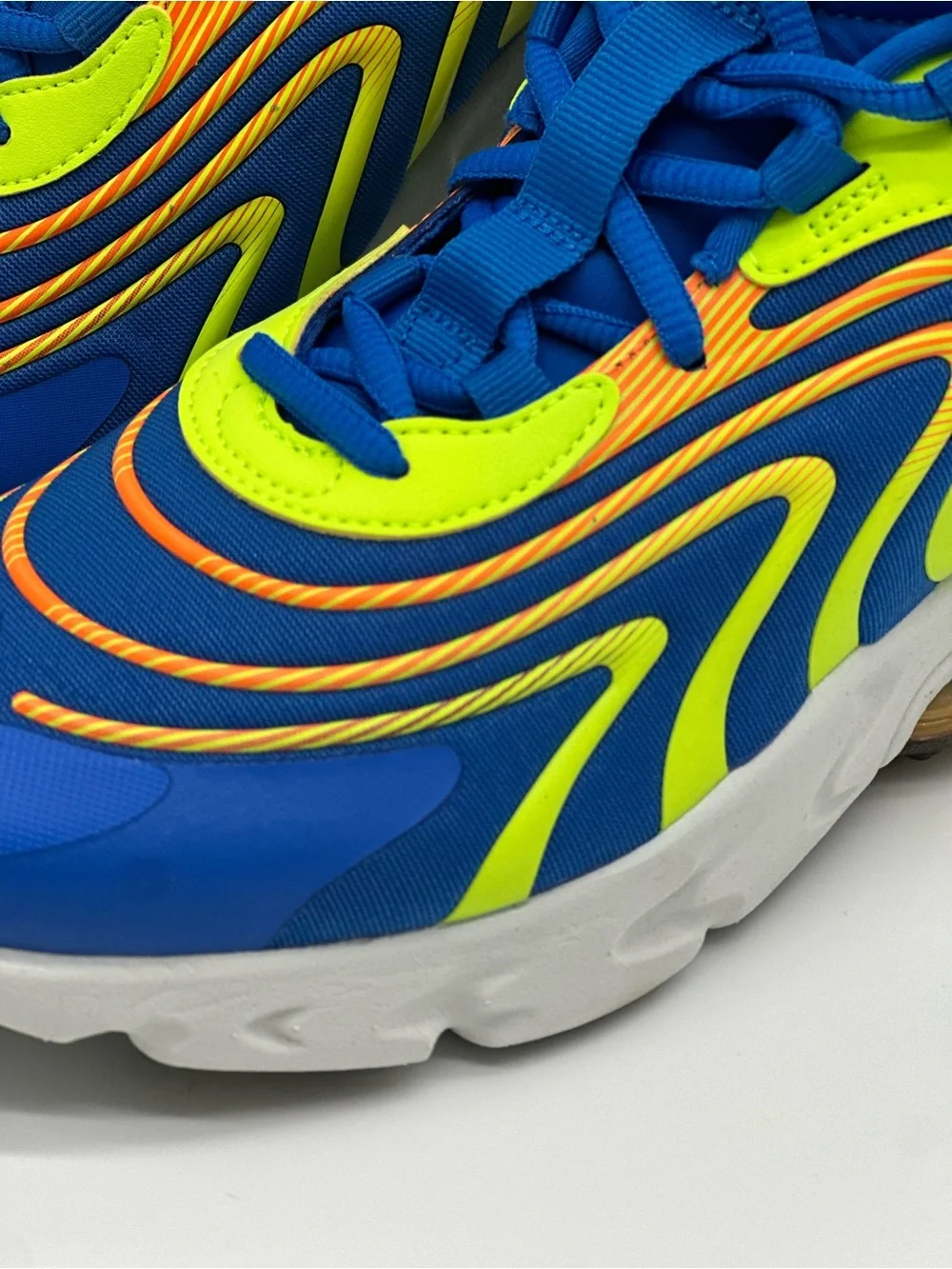Nike Kids Blue Neon Green Orange Air Max Style Sneakers